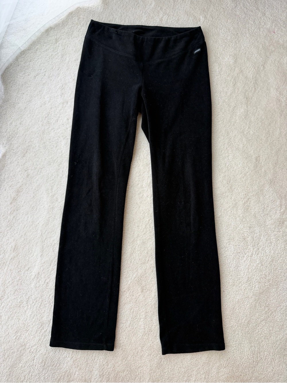 Jockey Black Velvet Classic Straight Leg Active Lounge Pants